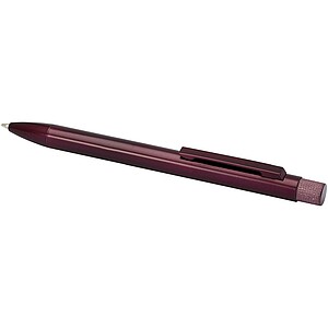 Beatriz recycled brass ballpoint pen (blue ink), burgundy