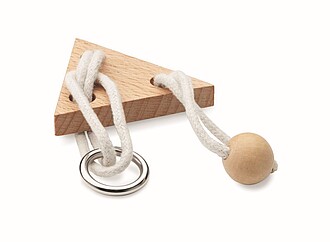 Beech wood brain teaser puzzle