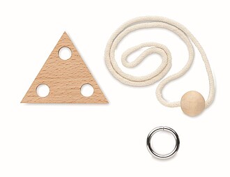 Beech wood brain teaser puzzle