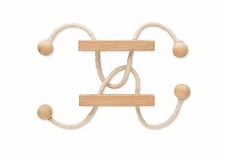 Beech wood brain teaser puzzle