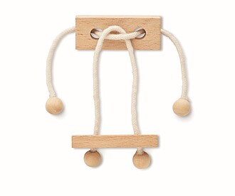 Beech wood brain teaser puzzle