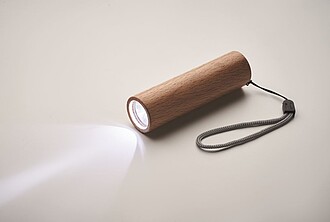 Beech wood rechargeable torch