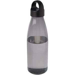 Bergen 800 ml recycled plastic water bottle, solid black