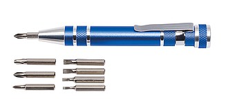 Bit-Set "Micro" with 8 different kinds of bits, packed in gift box,colour blue