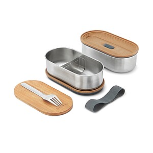 Black+Blum Stainless Steel Double Bento Box, grey
