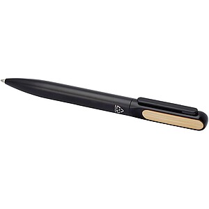 Blanca recycled aluminium ballpoint pen, solid black