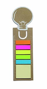 Bookmark with memo stickers, beige