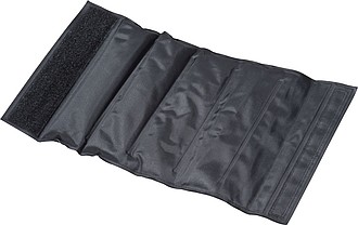 Bottle cooler with cooling pads, black