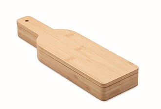 Bottle shape wine set in bamboo case