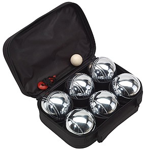 Boule set "Goliath", packed in a bag with zip,colour black