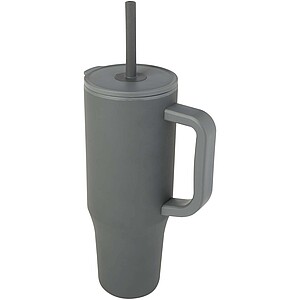 Brady 900 ml RCS certified insulated tumbler with silicone straw, grey
