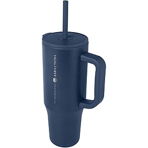 Brady 900 ml RCS certified insulated tumbler with silicone straw, navy