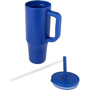 Brady 900 ml RCS certified insulated tumbler with silicone straw, royal blue