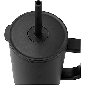 Brady 900 ml RCS certified insulated tumbler with silicone straw, solid black