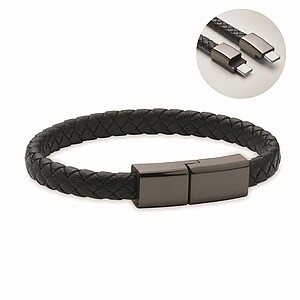 Braided bracelet cable type-C, black