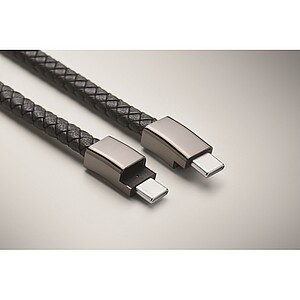 Braided bracelet cable type-C, black