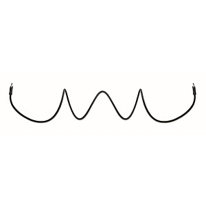 Braided magnetic cable in RPET, black