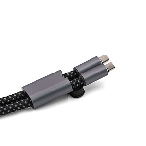 Brandcharger Lany Wristband Charge charging cable, gun metal