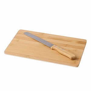 Breakfast board with knife, brown