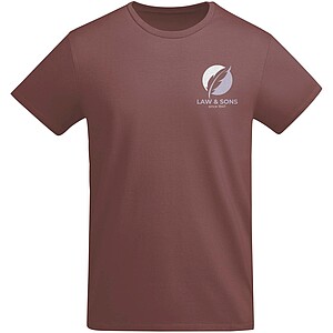Breda organic cotton short sleeve mens t-shirt, pale red