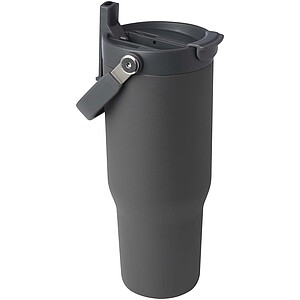 Bronx 900 ml RCS recycled stainless steel copper vacuum insulated tumbler with dual function lid, grey