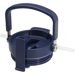 Bronx 900 ml RCS recycled stainless steel copper vacuum insulated tumbler with dual function lid, navy