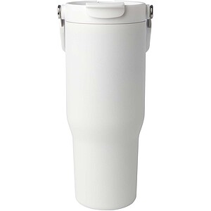 Bronx 900 ml RCS recycled stainless steel copper vacuum insulated tumbler with dual function lid, white