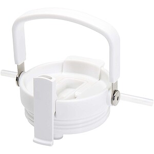 Bronx 900 ml RCS recycled stainless steel copper vacuum insulated tumbler with dual function lid, white