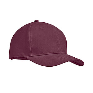 Brushed heavy cotton 6 panel Ba, burgundy