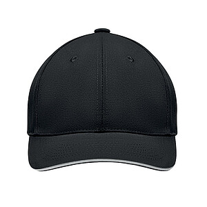 Brushed heavy cotton 6 panel Ba, white/black