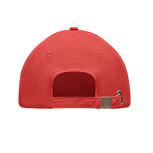 Brushed heavy cotton 6 panel Ba, white/red