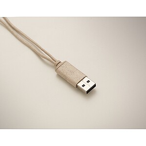 Cable set in case, beige