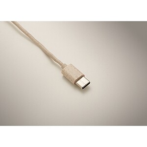 Cable set in case, beige