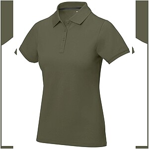 Calgary short sleeve womens polo, forest green