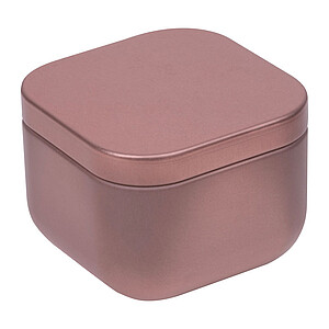 Candle in a metal tin, rose gold