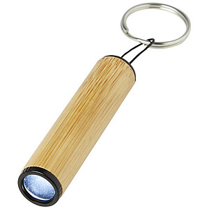 Cane bamboo key ring with light