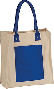 CANVAS shopper with long handles, blue