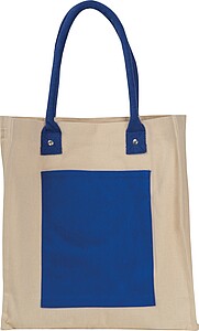 CANVAS shopper with long handles, blue