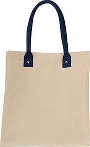 CANVAS shopper with long handles, dark blue