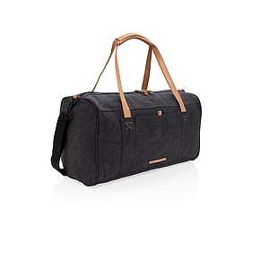 Canvas travel/weekend bag PVC free, black