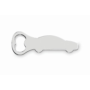 Car shape bottle opener, matt silver