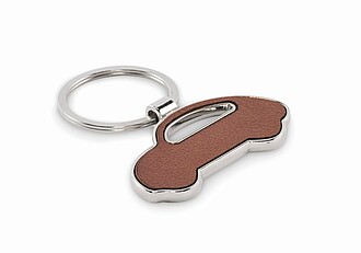 Car shaped key ring, brown