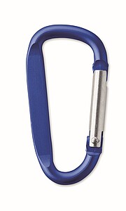 Carabiner clip in aluminium.