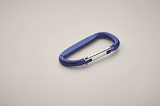 Carabiner clip in aluminium.