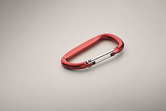 Carabiner clip in aluminium.