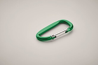 Carabiner clip in aluminium.