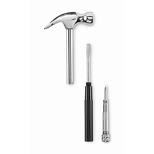 Carbon steel claw hammer, silver