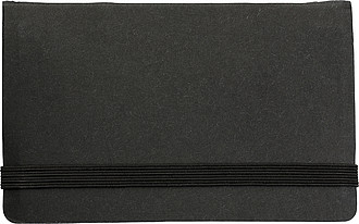 Card case with sticky tabsBlack