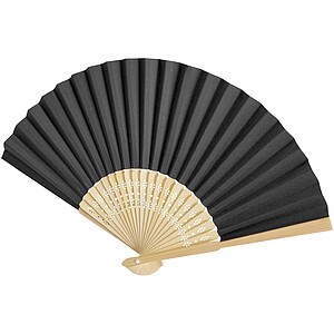 Carmen hand fan, solid black