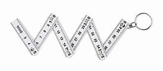 Carpenters ruler key ring 50cm